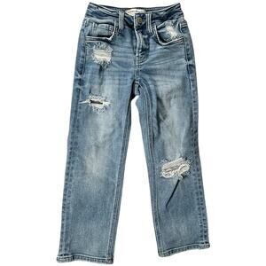 FLYING MONKEY Youth Size 6 Distressed Jeans Light Wash Blue Great Condition